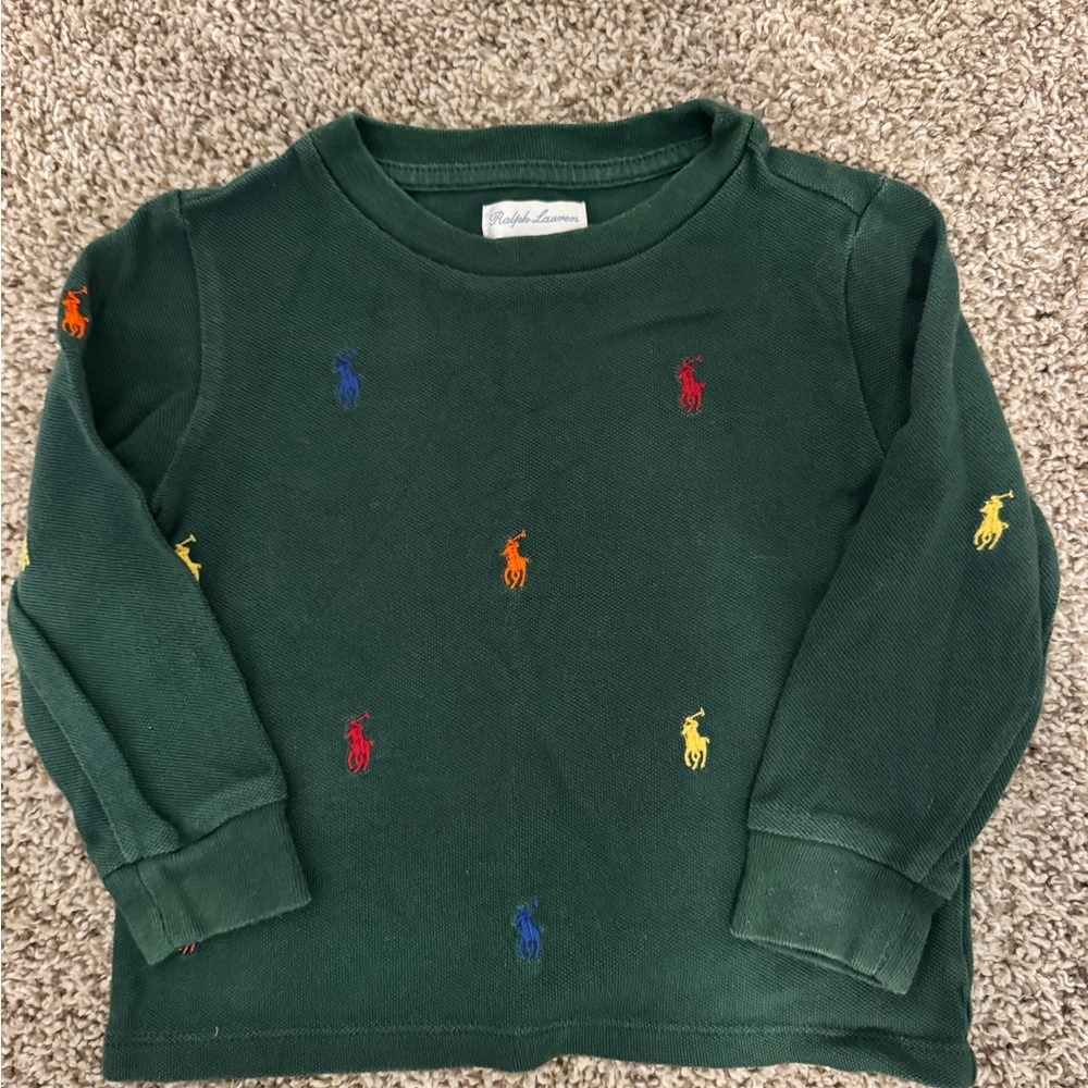 Ralph Lauren Toddler Polo Pony Mesh long sleeve tee 24 months